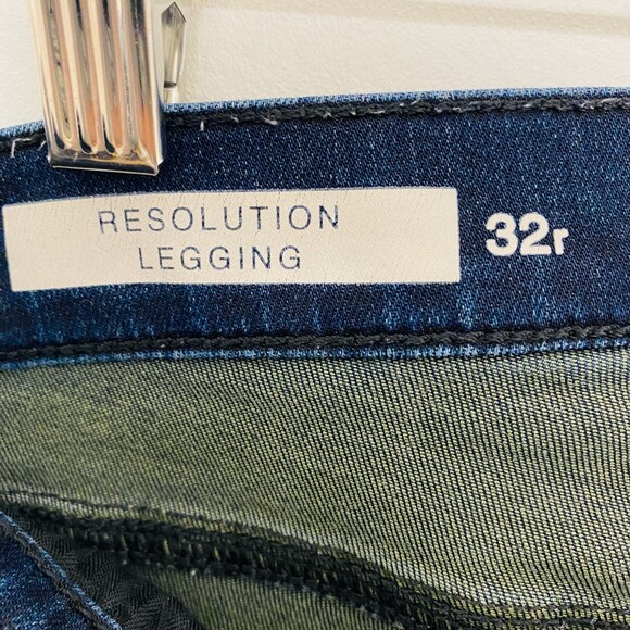 Gap Resolution Blue Stretch Legging Pants Cotton Denim Jeggings Skinny Fit 32 R - Picture 7 of 8